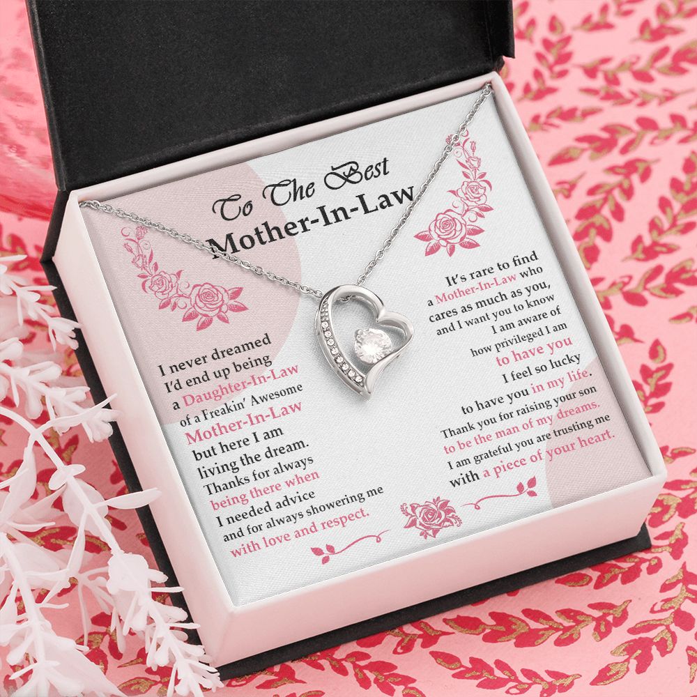 Mother in Law Necklace, Jewelry for Women, Future Mother in Law Gifts from Daughter in Law, Mother of Bride Gifts For Mother in Law, Birthday Gifts For Mother In Law From Daughter In Law6 Forever Love Necklace