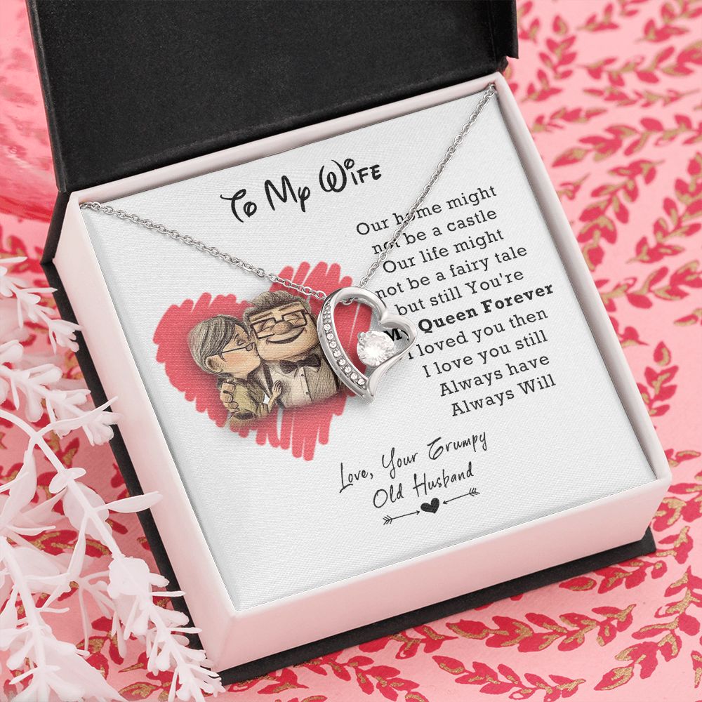 To My Wife Necklace from Husband, Personalized Necklace for Women, Luxury Necklace for Wife from Man Men, Wedding Anniversary Present For Wife, Beautiful Wife Jewelry Christmas Birthday Gifts For Wife3 Forever Love Necklace