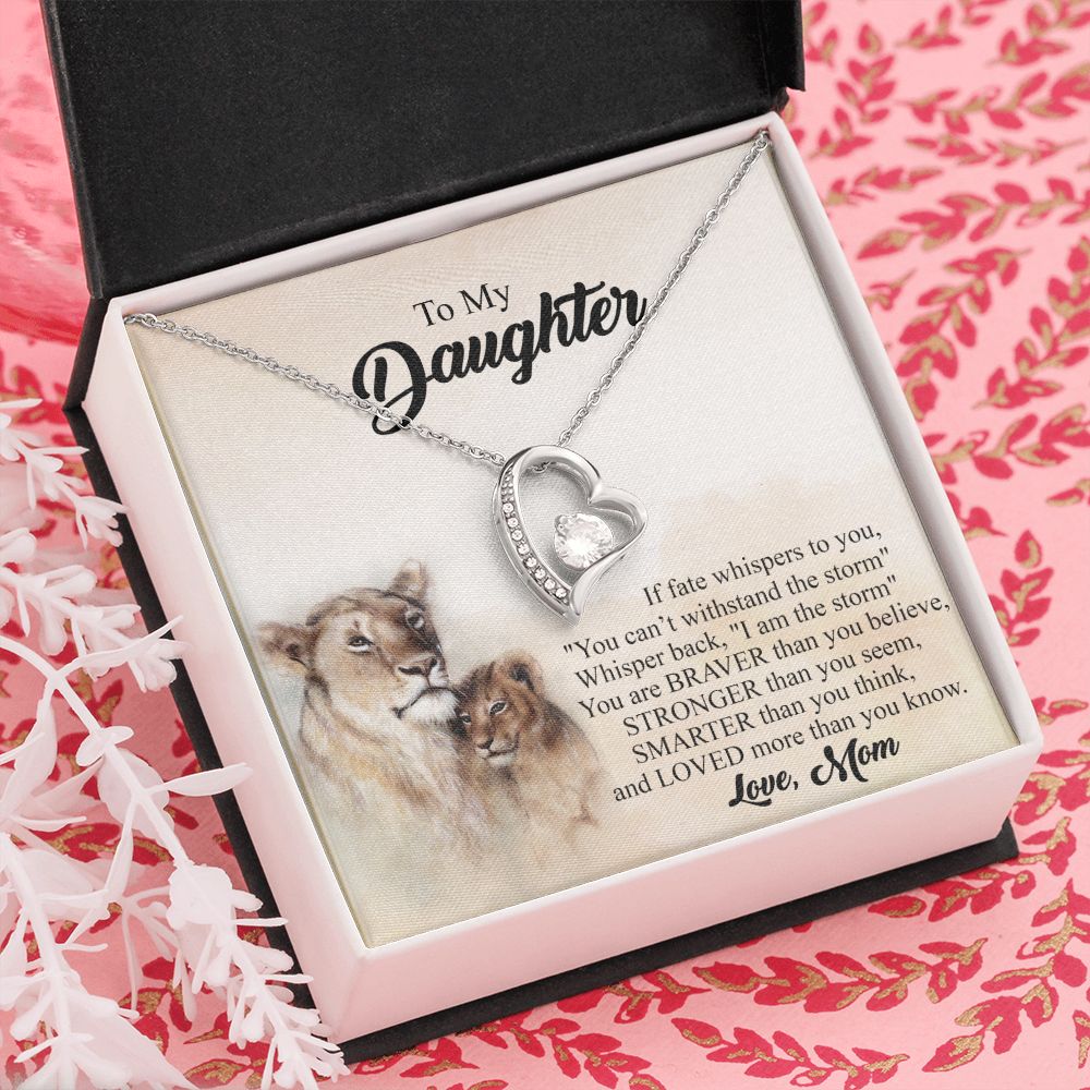 Mother Daughter Gift Ideas, To My Daughter Gift Necklace from Mom, Jewelry Pendant Present for Daughter, Birthday Christmas Gift Graduation Gifts for Daughters, Mother and Daughter Necklace 24 Forever Love Necklace