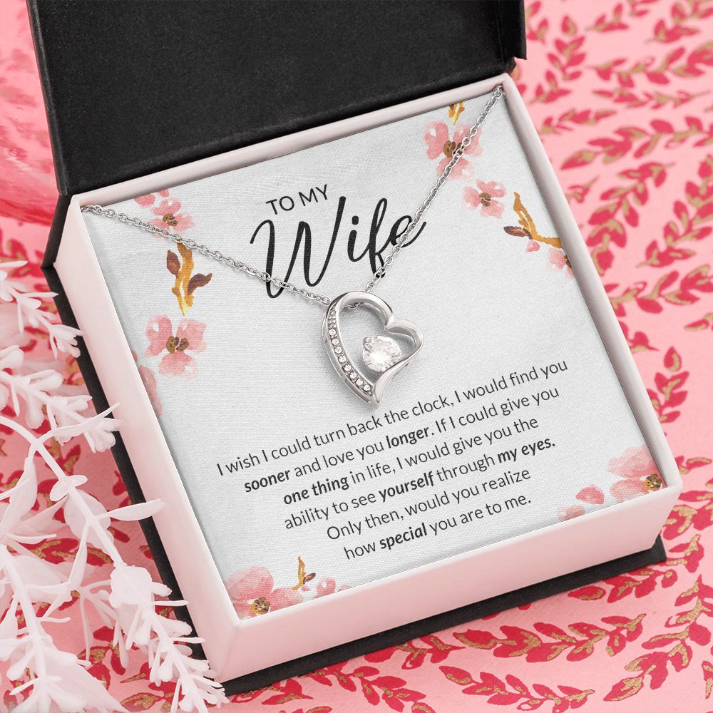 Birthday Gifts For Wife, Necklace Gifts For Wife From Husband, To My Wife Jewelry For Women , To My Wife Necklace  from Husband Wedding Anniversary Present For Wife, Beautiful Wife Jewelry Christmas11 Forever Love Necklace