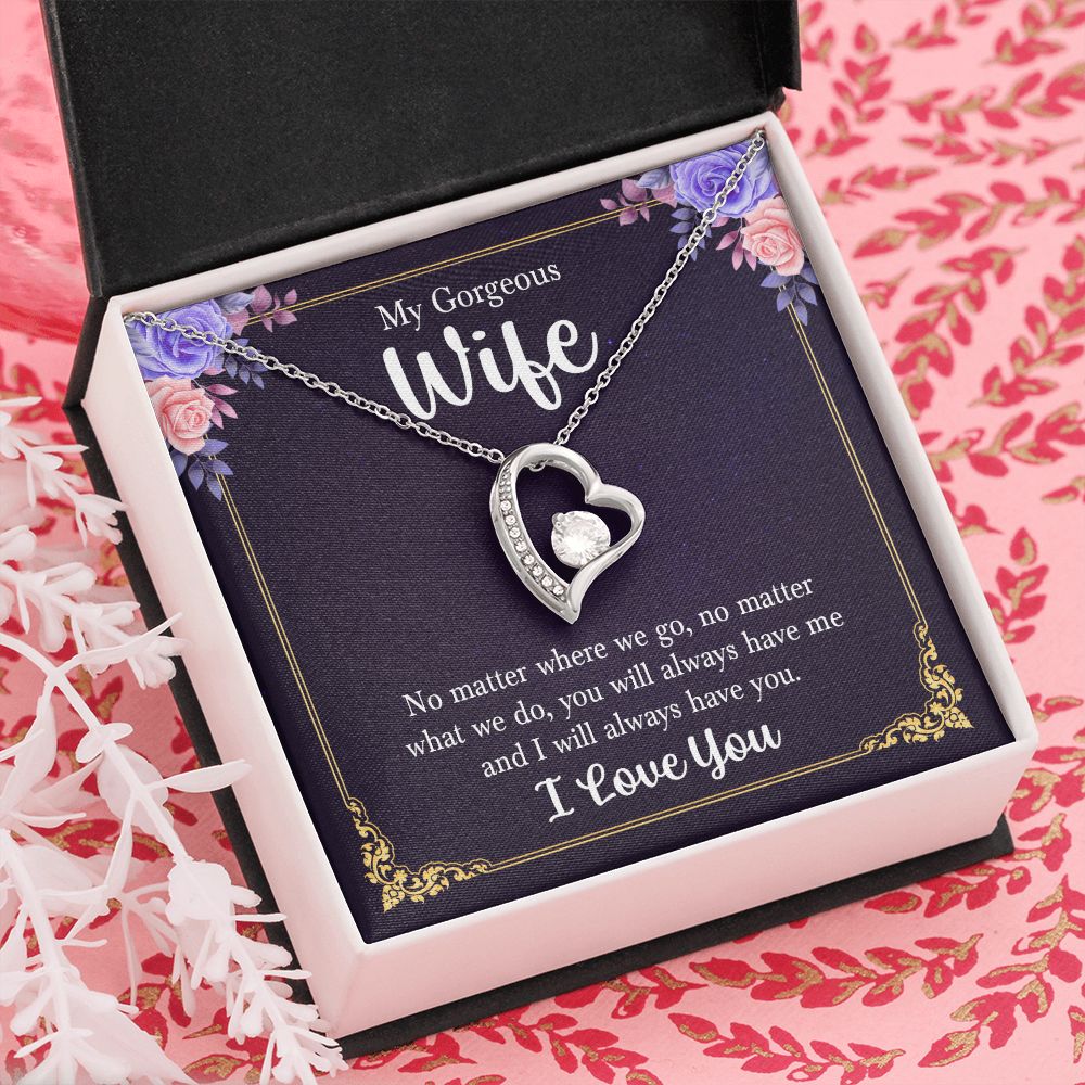 Birthday Gifts For Wife, Necklace Gifts For Wife From Husband, To My Wife Jewelry For Women , To My Wife Necklace  from Husband Wedding Anniversary Present For Wife, Beautiful Wife Jewelry Christmas15 Forever Love Necklace