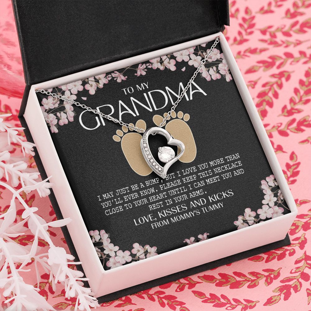 To My Grandma Necklace, Gift for Grandmother Necklace, Mothers Day Gift For Grandma Nana, Grandma Jewelry From Grandchildren GrandKids , Jewelry Box Gift For Grandma Grandmother16 Forever Love Necklace