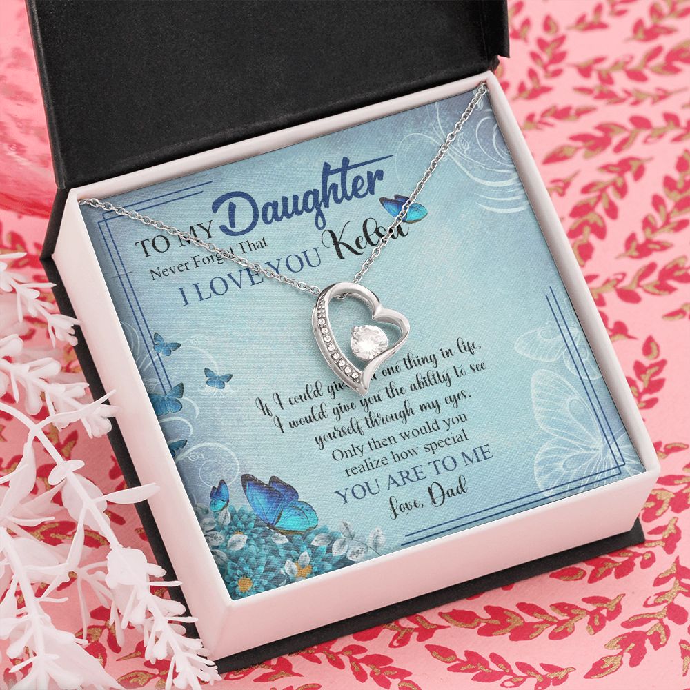 Mother Daughter Gift Ideas, To My Daughter Gift Necklace from Mom, Jewelry Pendant Present for Daughter, Birthday Christmas Gift Graduation Gifts for Daughters, Mother and Daughter Necklace 21 Forever Love Necklace