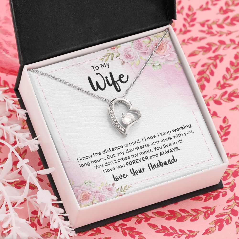 Birthday Gifts For Wife, Necklace Gifts For Wife From Husband, To My Wife Jewelry For Women , To My Wife Necklace  from Husband Wedding Anniversary Present For Wife, Beautiful Wife Jewelry Christmas29 Forever Love Necklace