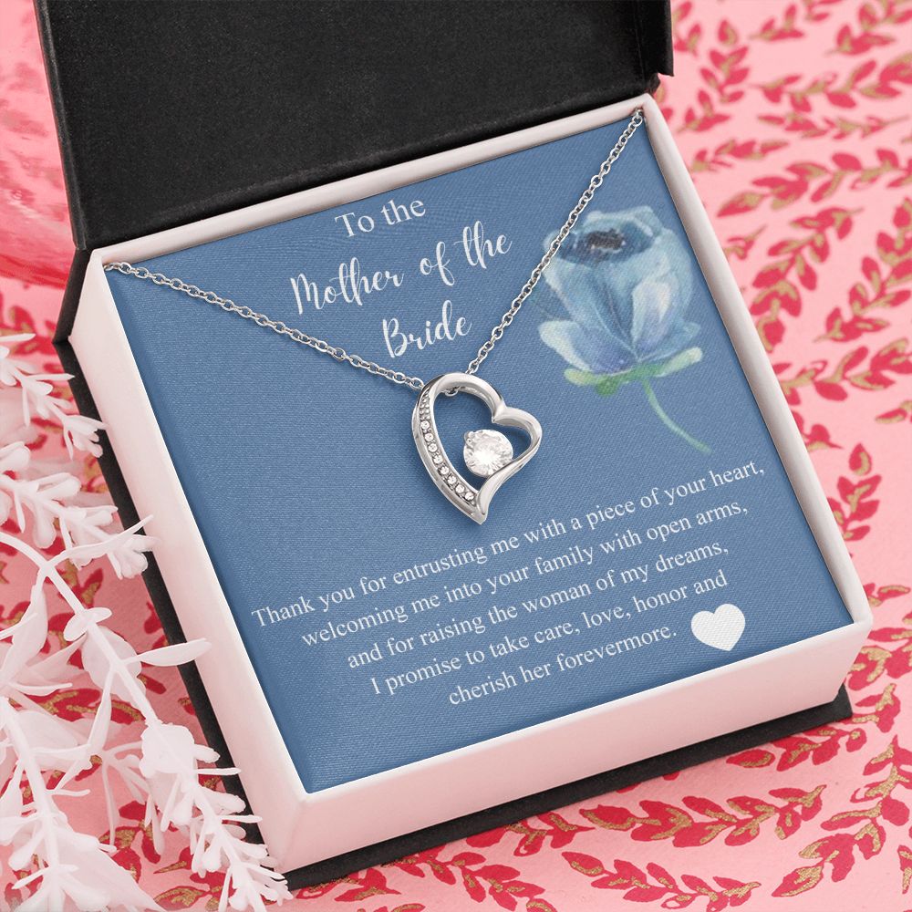 Mother Of The Bride Gift From Groom, Alluring Beauty Necklace, Future Mom Forever Love Necklace