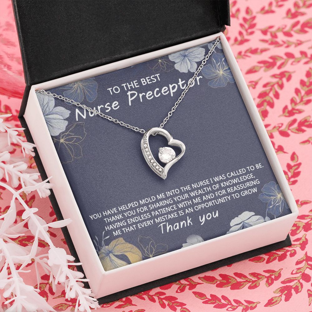 Congratulations Jewelry Necklace, Nurse Preceptor Gift, nurse preceptor Jewelry thank you Card Necklace To The Best Nurse Preceptor Necklace On Graduation Gift Necklace Graduation Gift for Her Forever Love Necklace