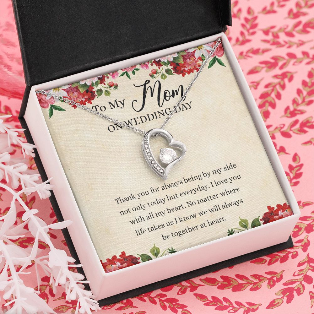 Gift for Mother of The Groom Necklace Gift for Mom on Wedding Day Gift for Maid of Honor Gift for Bridesmaid Proposal Gift to My Mom Necklace from Daughter Forever Love Necklace