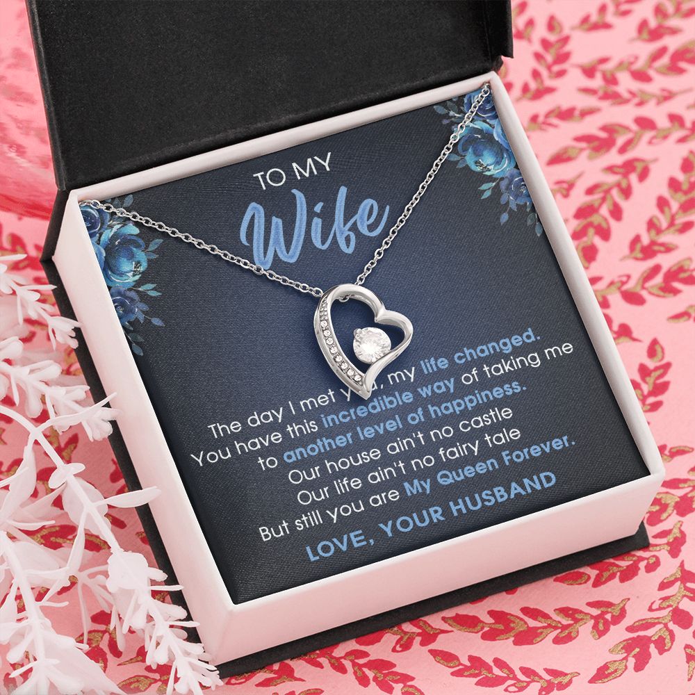 To My Wife Gift Jewelry Gift For Wife Birthday Gift For Wife Necklace For Wife Forever Love Necklace