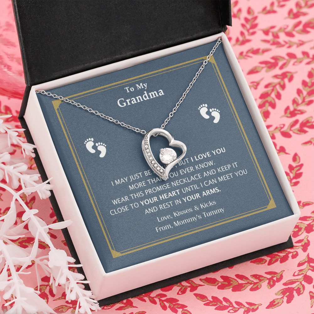 To My Grandma Necklace, Gift for Grandmother Necklace, Mothers Day Gift For Grandma Nana, Grandma Jewelry From Grandchildren GrandKids , Jewelry Box Gift For Grandma Grandmother17 Forever Love Necklace