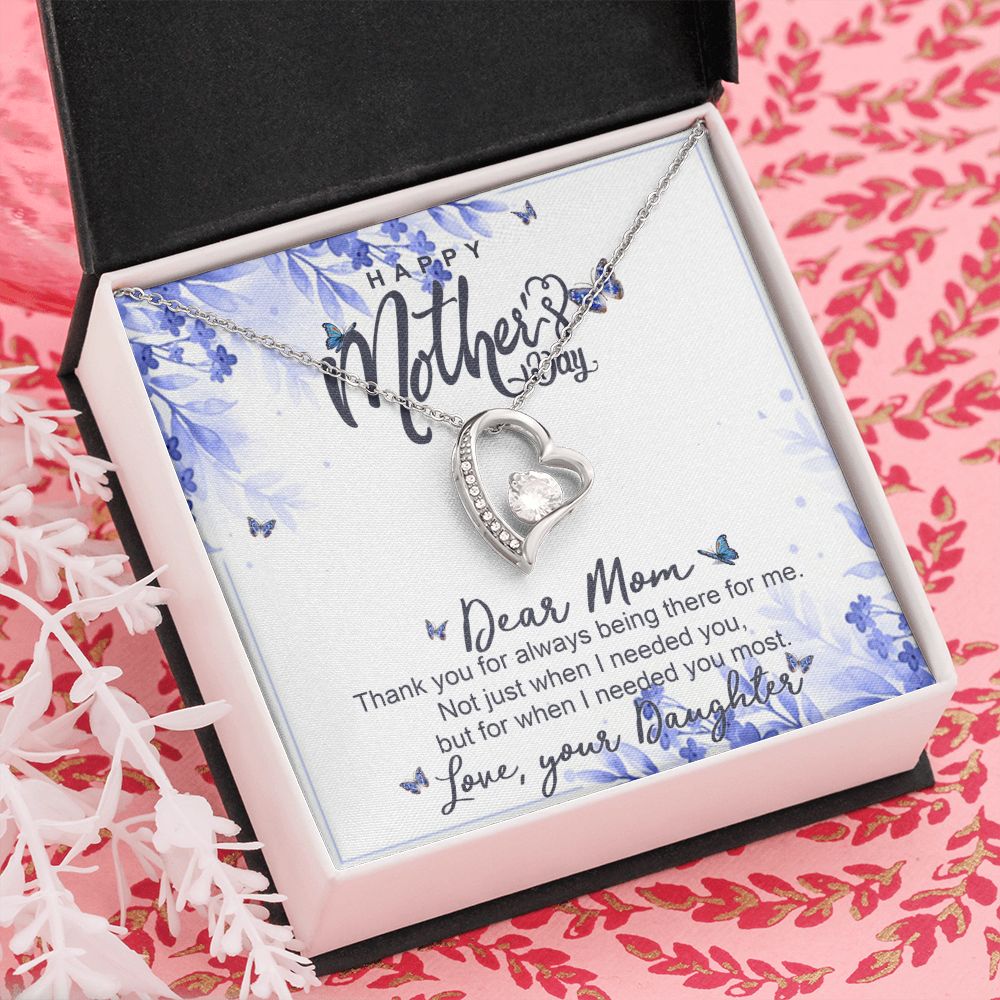 Happy Mother Day, Mothers Day Gifts Necklace, Gifts For Mom From Daughter Or Son Forever Love Necklace