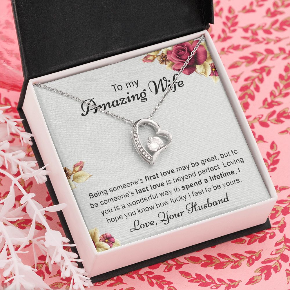 Birthday Gifts For Wife, Necklace Gifts For Wife From Husband, To My Wife Jewelry For Women , To My Wife Necklace  from Husband Wedding Anniversary Present For Wife, Beautiful Wife Jewelry Christmas 6 Forever Love Necklace