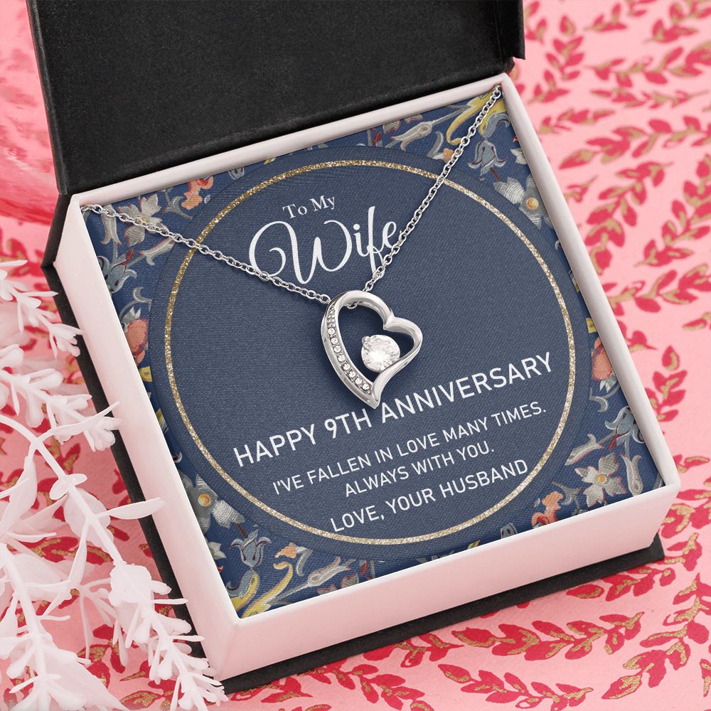 To My Wife Necklace from Husband, Personalized Necklace for Women, Luxury Necklace for Wife from Man Men, Wedding Anniversary Present For Wife, Beautiful Wife Jewelry Christmas Birthday Gifts For Wife6 Forever Love Necklace