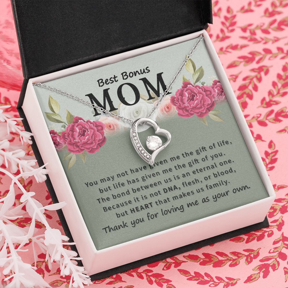 Mother Daughter Necklace as Daughter Gift from Mom, Mom Necklace as Christmas Gift for Mom from Son, Birthday Gift for Mother in Law Necklace, Bonus Mom Gifts for Step Mom Necklace2 Forever Love Necklace