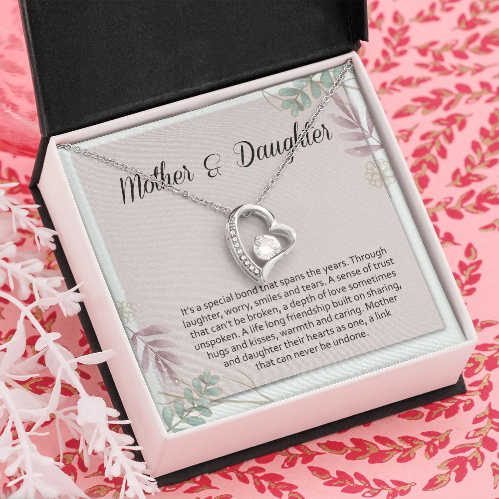 Mom Necklace Gifts for Mom from Daughter to Mom Gifts for Mothers Day from Daughter, To My Mom Necklace from Daughter to Mom Birthday Gifts Necklace with Message Card and Gift Box2245 Forever Love Necklace