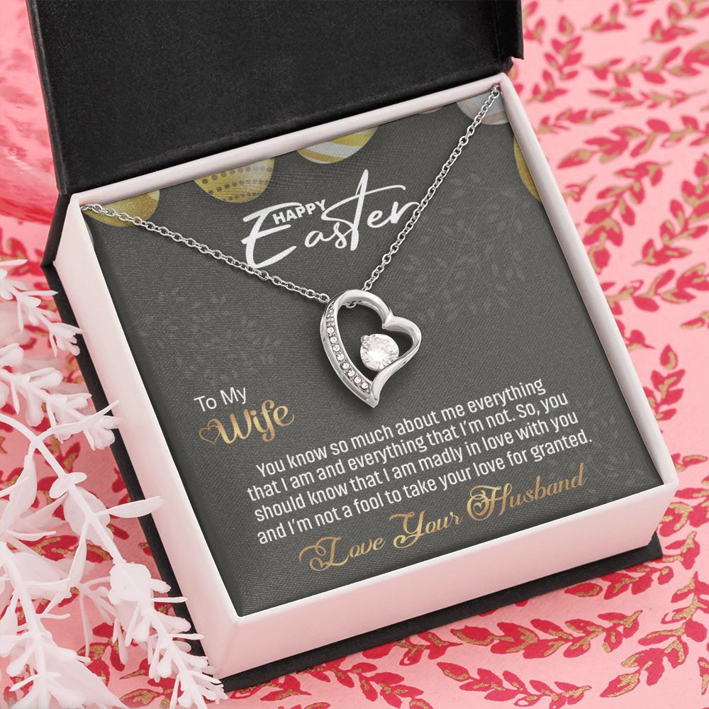 To my Wife Love Knot Necklace, Easter Gift for Wife Necklace, Easter Necklace Forever Love Necklace