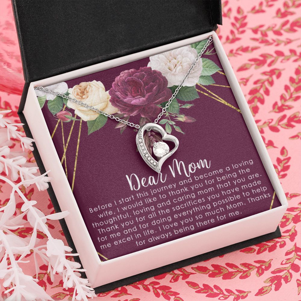 To My Mom Necklace, Gift For Mom, Mother's Day Gift from Daughter, Mom Jewelry Gift for Mothers Day, Birthday Gift for Mother, Moms Gift from Daughter Son, Necklace for Mom Mother2 Forever Love Necklace