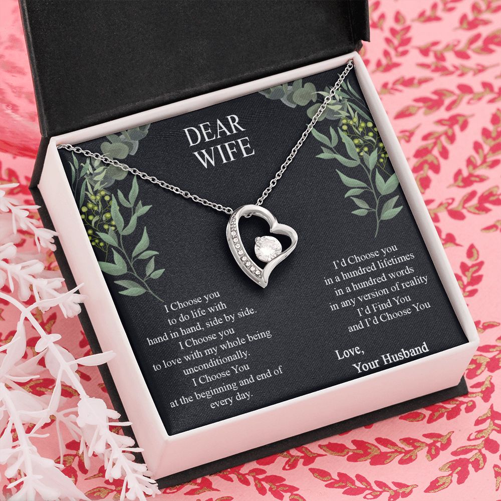 Birthday Gifts For Wife, Necklace Gifts For Wife From Husband, To My Wife Jewelry For Women , To My Wife Necklace  from Husband Wedding Anniversary Present For Wife, Beautiful Wife Jewelry Christmas12 Forever Love Necklace