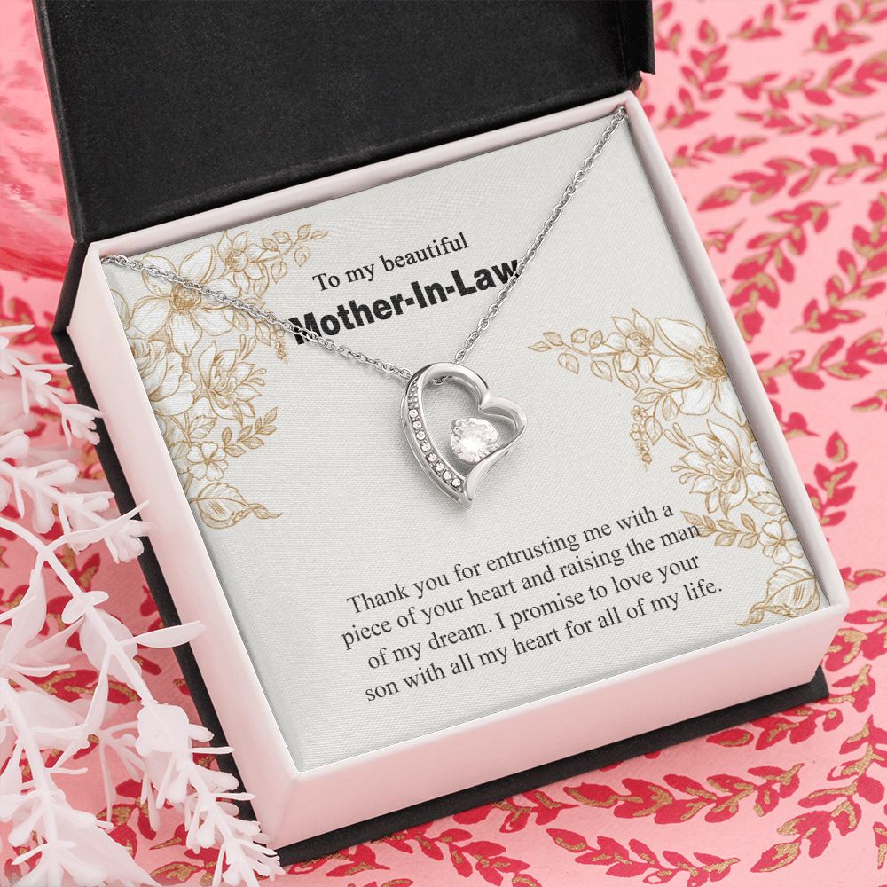 Mother in Law Necklace, Jewelry for Women, Future Mother in Law Gifts from Daughter in Law, Mother of Bride Gifts For Mother in Law, Birthday Gifts For Mother In Law From Daughter In Law14 Forever Love Necklace