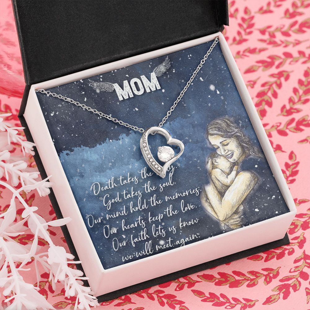 To My Mom Necklace Pendant Gift From Daughter Your Faith Lets Us Know With Message Card Gift For Mom Forever Love Necklace