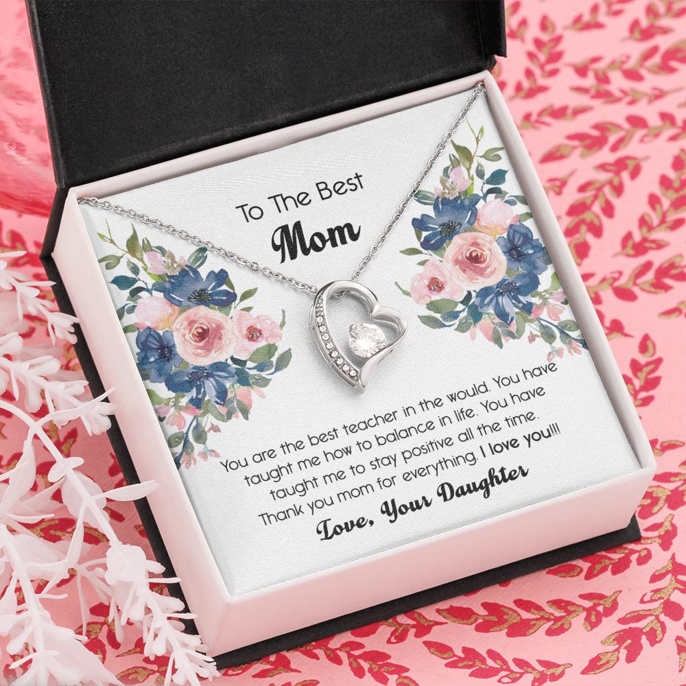 To My Mom Necklace, Gift For Mom, Mother's Day Gift from Daughter, Mom Jewelry Gift for Mothers Day, Birthday Gift for Mother, Moms Gift from Daughter Son, Necklace for Mom Mother 7 Forever Love Necklace