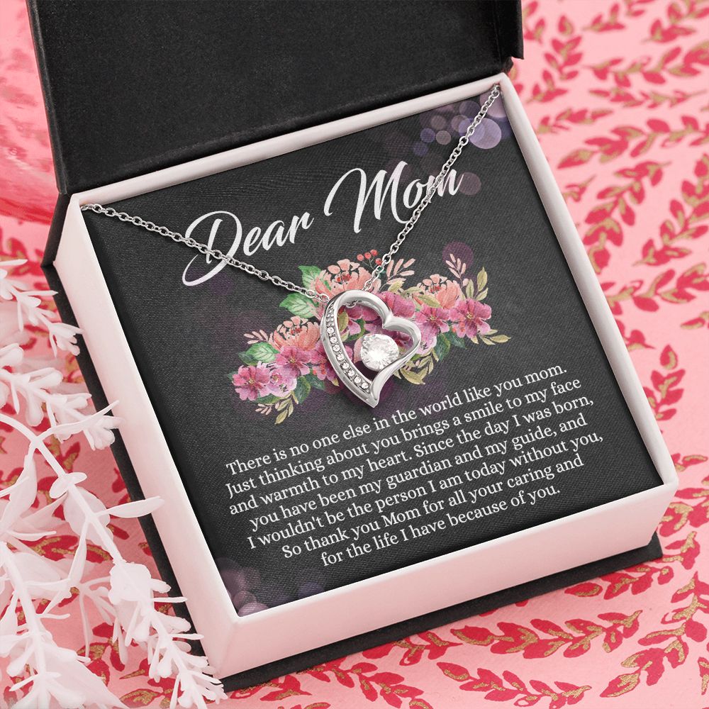 To My Mom Necklace, Mothers Day Gift From Daughter, Mom Gifts Idea, Mothers Day Necklace From Daughter, Mothers Day Gift From Son, Gift For Mom From Son, Mothers Day Jewelry Box Forever Love Necklace