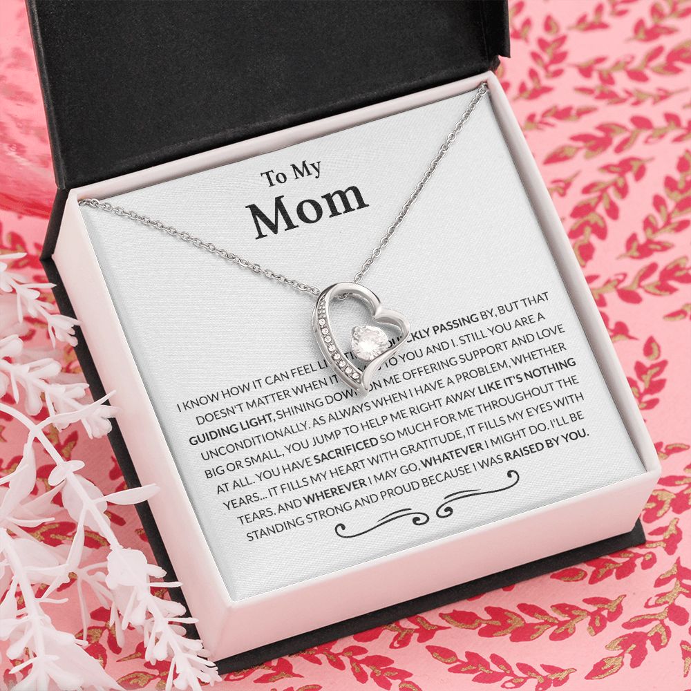Gift for Mom from Daughter Moms Birthday Meaningful Gift for Mom Wedding Gifts Forever Love Necklace