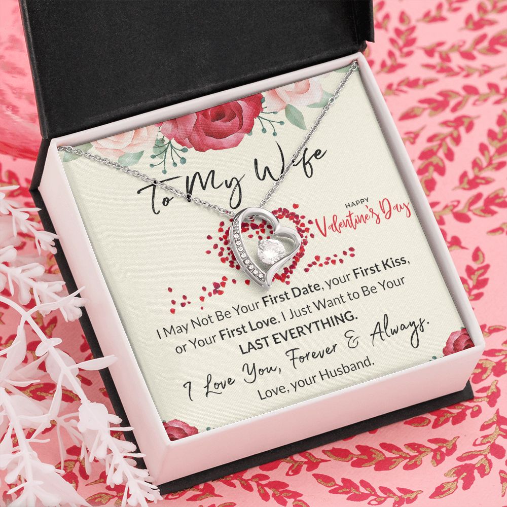 To My Wife Necklace from Husband, Personalized Necklace for Women, Luxury Necklace for Wife from Man Men, Wedding Anniversary Present For Wife, Beautiful Wife Jewelry Christmas Birthday Gift For Wife23 Forever Love Necklace