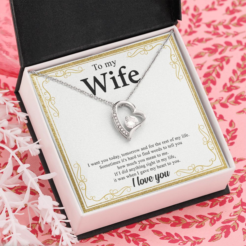 To My Wife Alluring Love Necklace Gift for Wife Valentines Day Gift for Her Forever Love Necklace