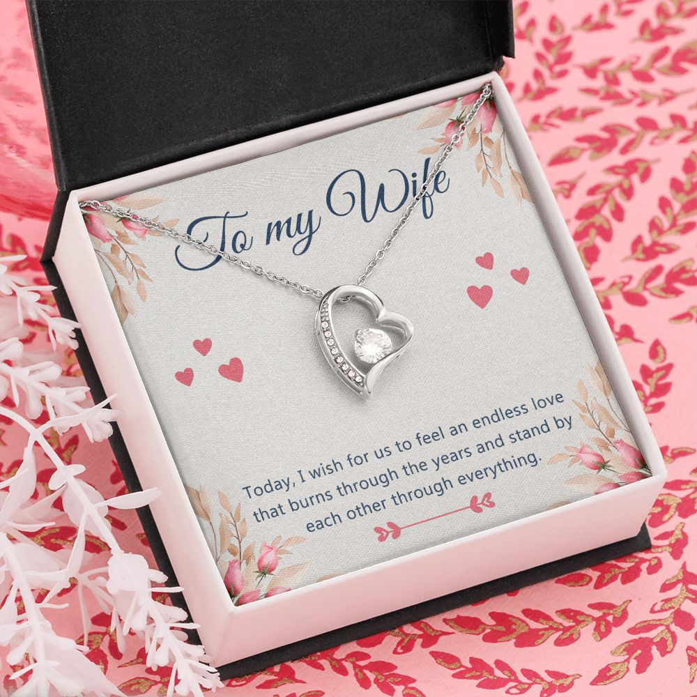 Birthday Gifts For Wife, Necklace Gifts For Wife From Husband, To My Wife Jewelry For Women , To My Wife Necklace  from Husband Wedding Anniversary Present For Wife, Beautiful Wife Jewelry Christmas 4 Forever Love Necklace