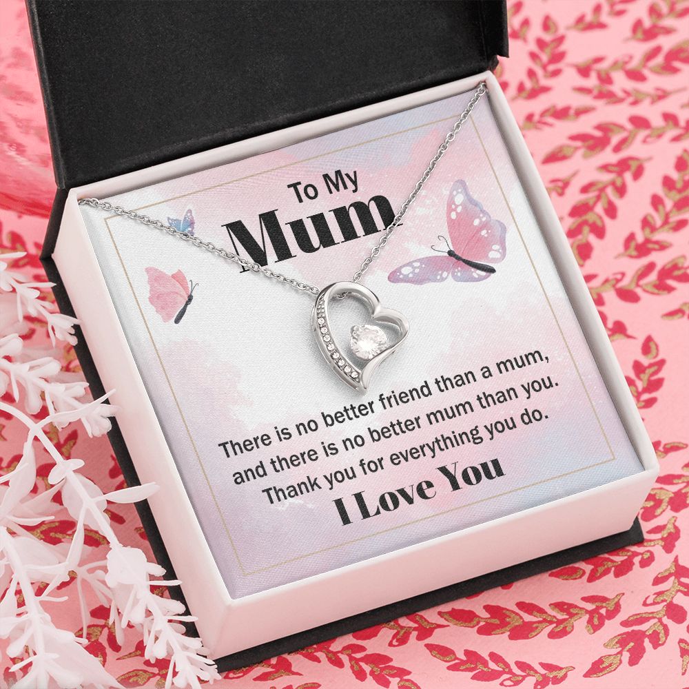 Mom Necklace Gifts for Mom from Daughter to Mom Gifts for Mothers Day from Daughter, To My Mom Necklace from Daughter to Mom Birthday Gifts Necklace with Message Card and Gift Box19 Forever Love Necklace