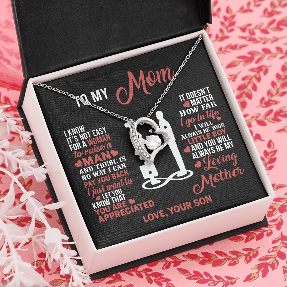 Mom Necklace Mothers Day Gift From Son To My Mom Forevere Love Necklace Gift Mom Forever Love Necklace