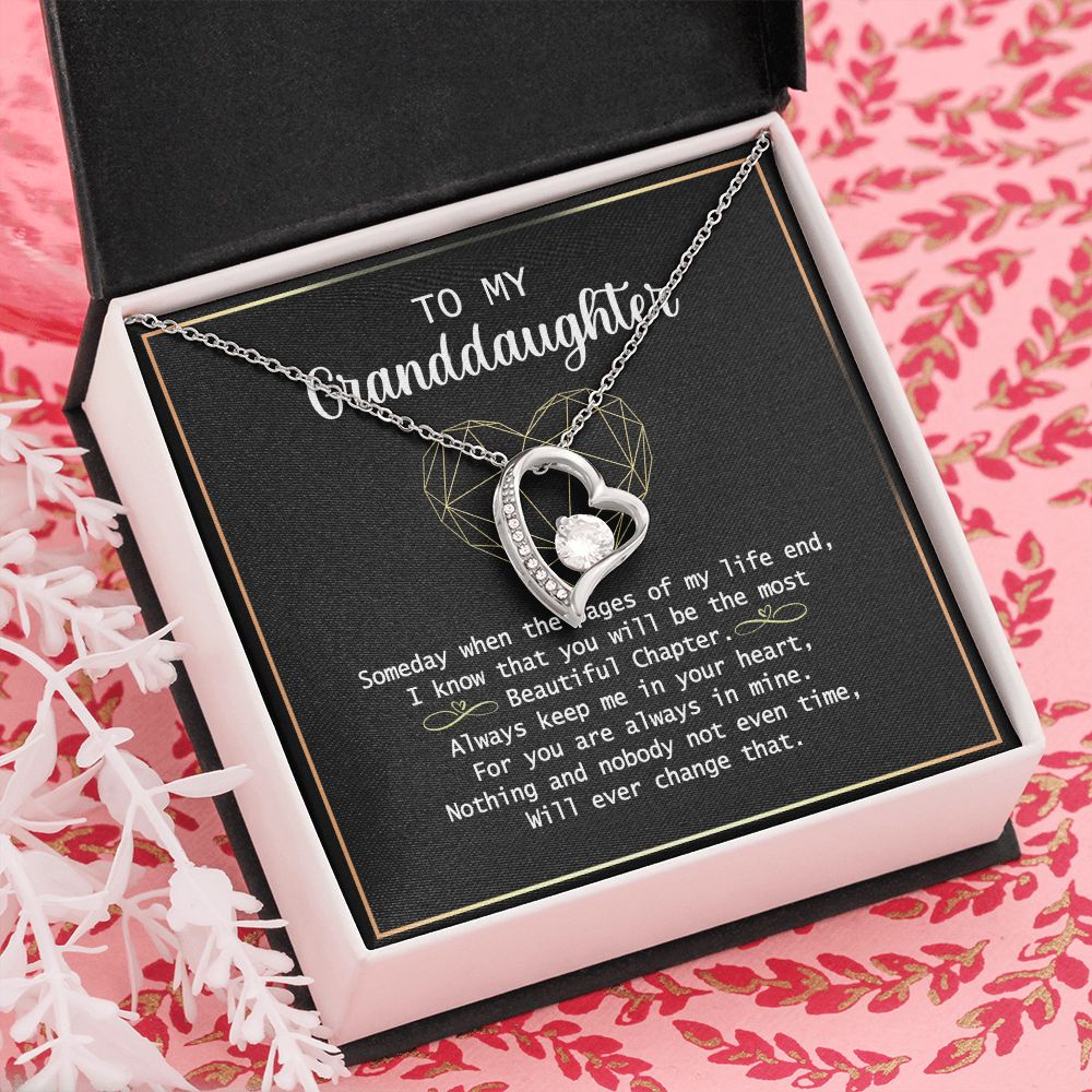 To my Granddaughter Necklace Gift For Granddaughter Birthday Congrats Graduation Forever Love Necklace
