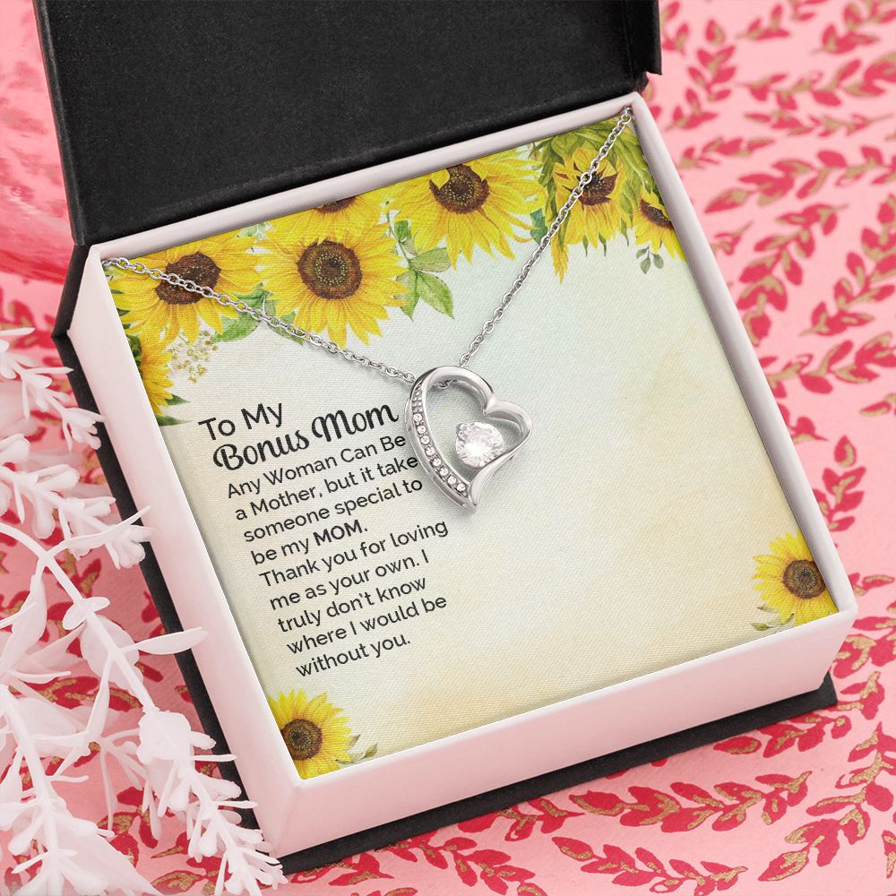 Mother Daughter Necklace as Daughter Gift from Mom, Mom Necklace as Christmas Gift for Mom from Son, Birthday Gift for Mother in Law Necklace, Bonus Mom Gifts for Step Mom Necklace3 Forever Love Necklace