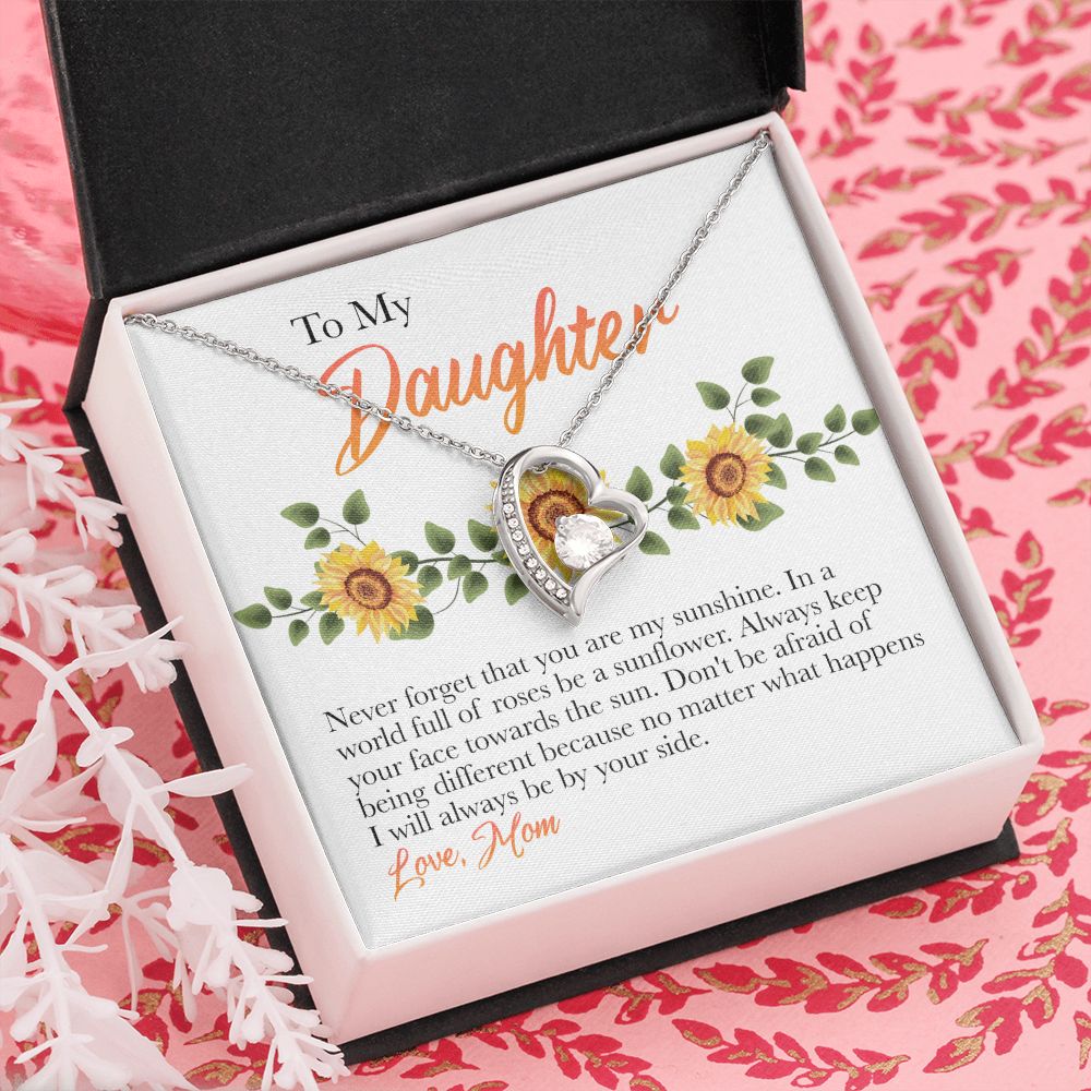 Mother Daughter Gift Ideas, To My Daughter Gift Necklace from Mom, Jewelry Pendant Present for Daughter, Birthday Christmas Gift Graduation Gifts for Daughters, Mother and Daughter Necklace 30 Forever Love Necklace