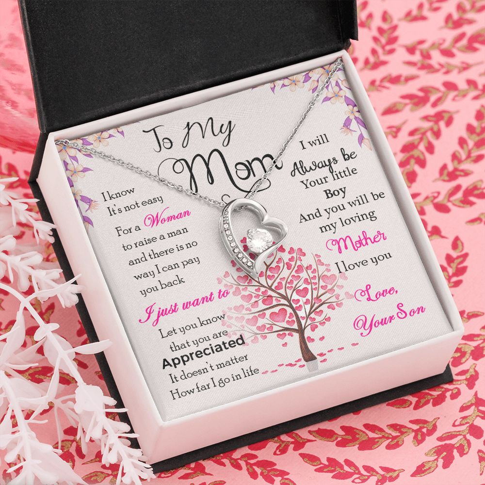 To My Mom Necklace Pendant Gift From Son I Know It's Not Easy For A Woman Necklace For To Mom Happy Mothers Day Mother In Law Gift On Birthday Anniversary Gift 30821 Forever Love Necklace
