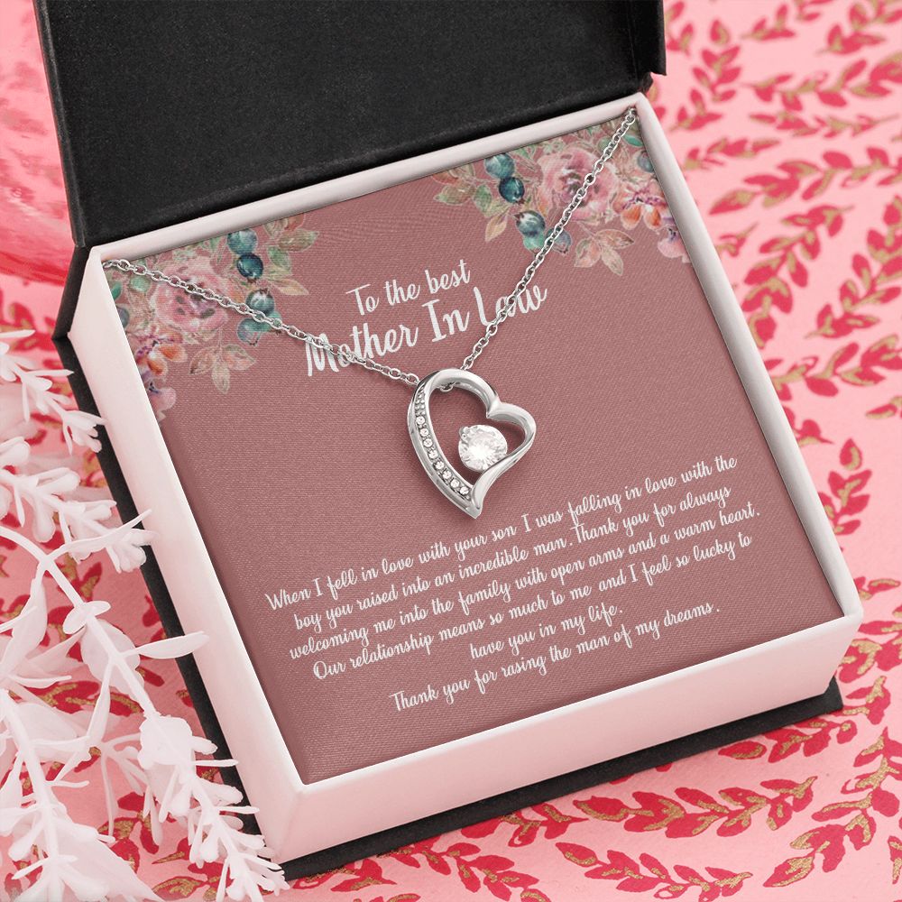 Mother in Law Necklace, Jewelry for Women, Future Mother in Law Gifts from Daughter in Law, Mother of Bride Gifts For Mother in Law, Birthday Gifts For Mother In Law From Daughter In Law11 Forever Love Necklace