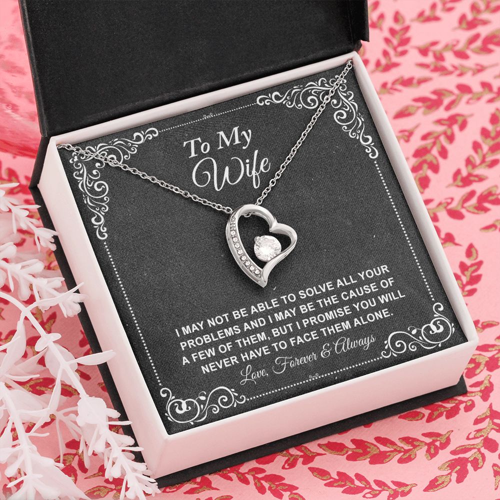 To My Wife Necklace, Gift For Wife From Husband, Anniversary Gift, Valentine's Forever Love Necklace