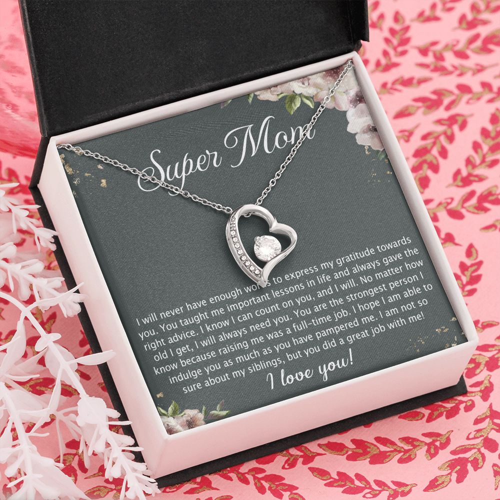 To My Mom Necklace Pendant Gift From Daughter Your Faith Lets Us Know With Message Card Gift For Mom Forever Love Necklace