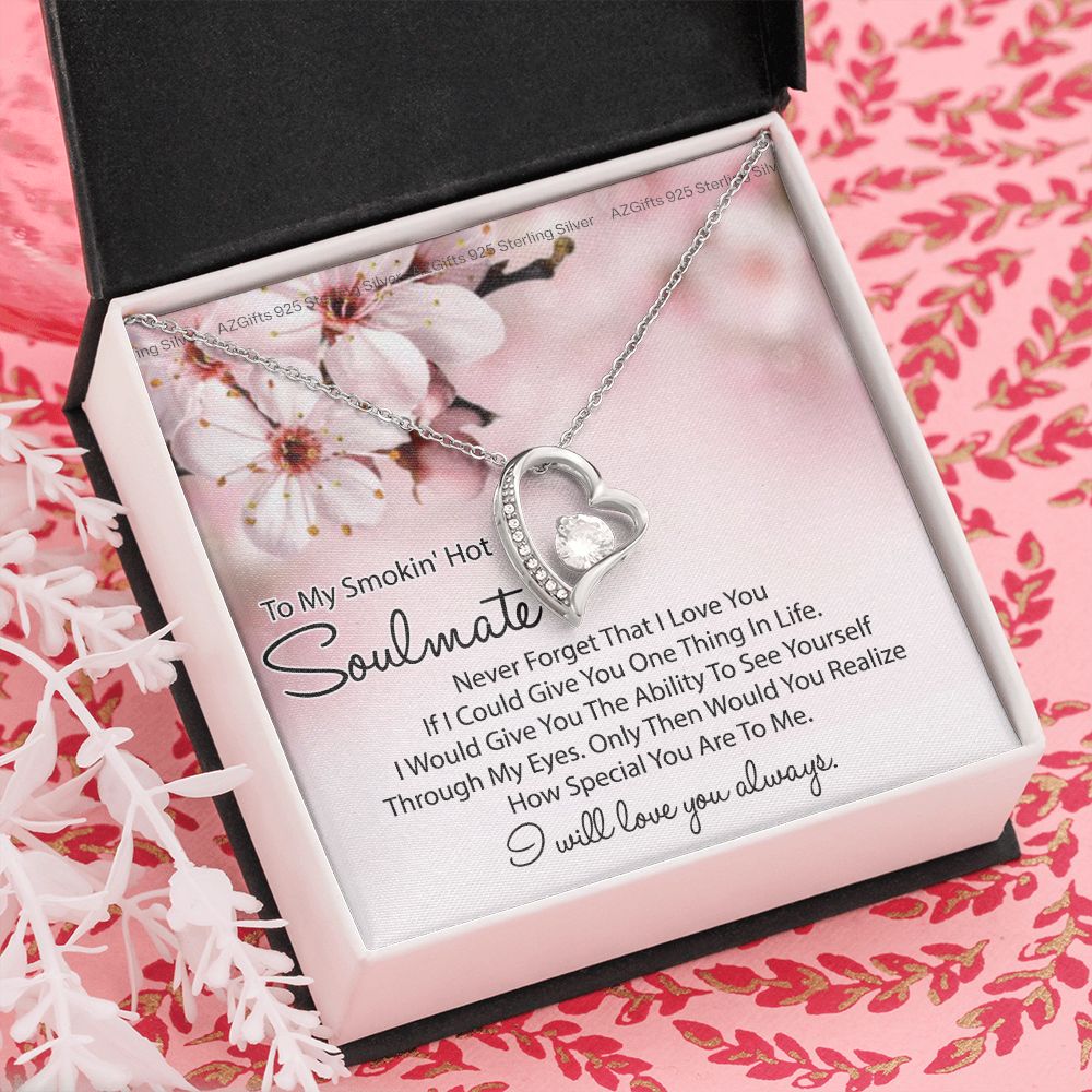To My Smokin Hot Soulmate Necklace, Birthday Necklace For Wife, Anniversary Gift 2 Forever Love Necklace