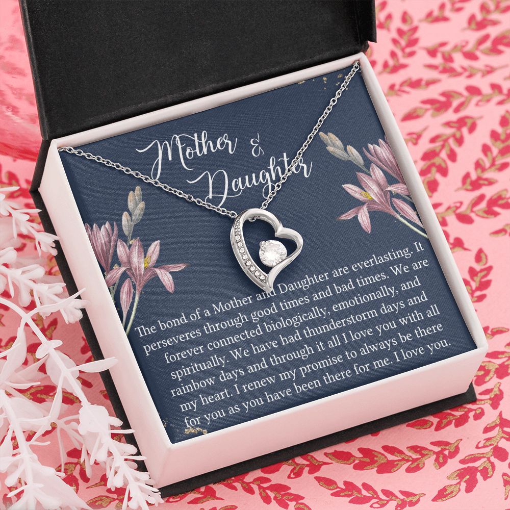 To My Mother Necklace Mom Bestfriend Best Mommy Mother In Law Stepmom For Mothers Day Birthday From Son Daughter Stepson Stepdaughter Necklace Gift Forever Love Necklace