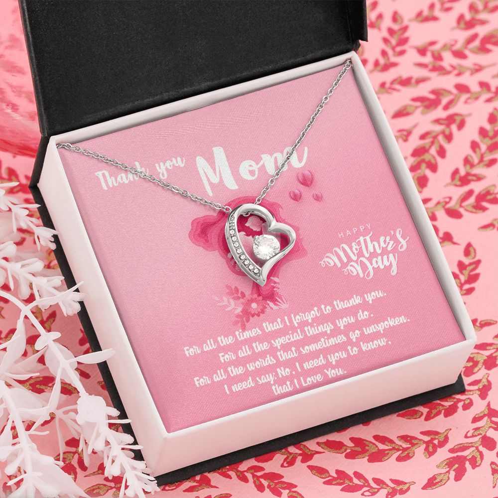 Mom Necklace Gifts for Mom from Daughter to Mom Gifts for Mothers Day from Daughter, To My Mom Necklace from Daughter to Mom Birthday Gifts Necklace with Message Card and Gift Box5 Forever Love Necklace
