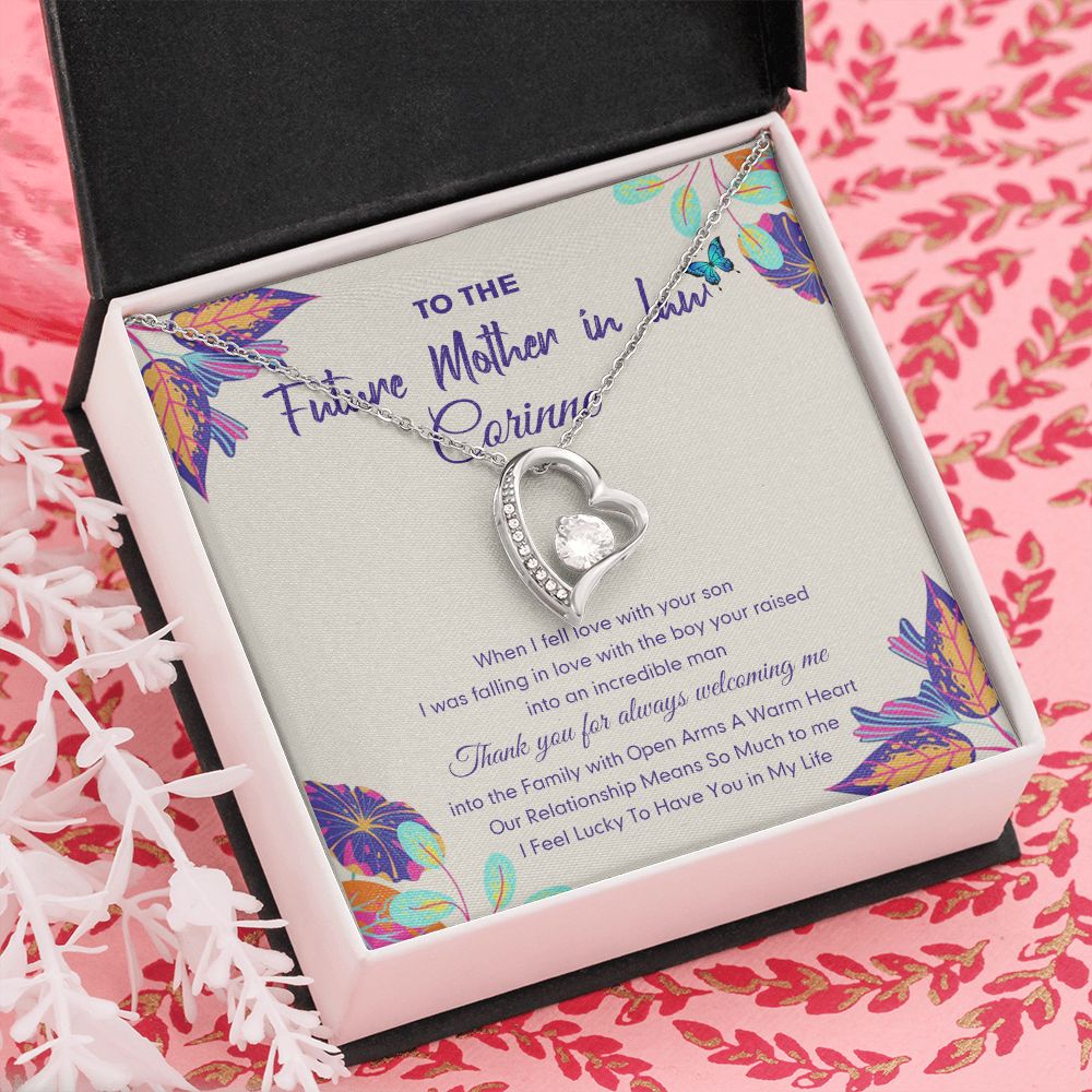 Mother in Law Necklace, Jewelry for Women, Future Mother in Law Gifts from Daughter in Law, Mother of Bride Gifts For Mother in Law, Birthday Gifts For Mother In Law From Daughter In Law16 Forever Love Necklace