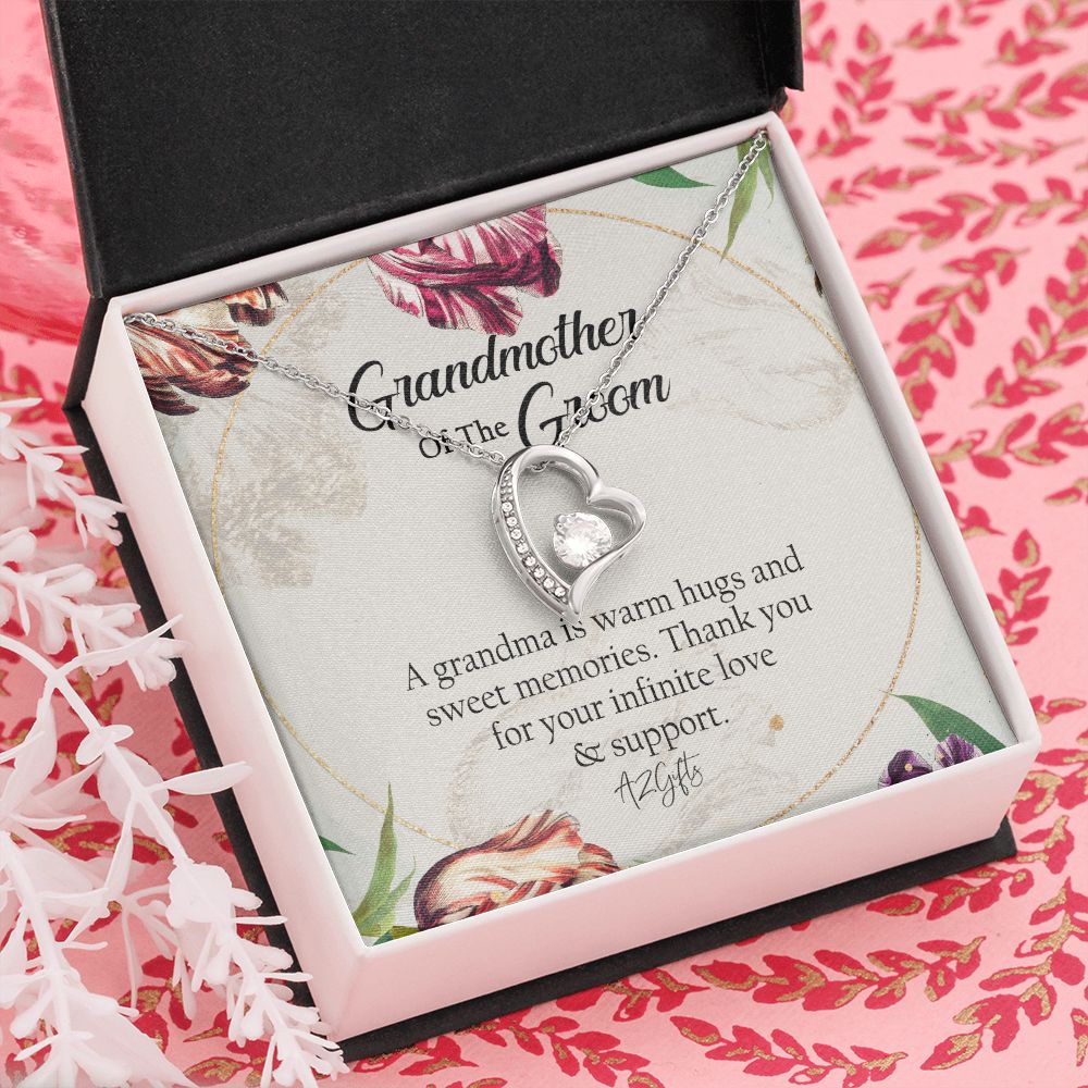 To My Grandmother Necklace, Gift for Grandmother Necklace, Mothers Day Gift For Grandma Nana, Grandma Jewelry From Grandchildren GrandKids , Jewelry Box Gift For Grandma Grandmother1 Forever Love Necklace