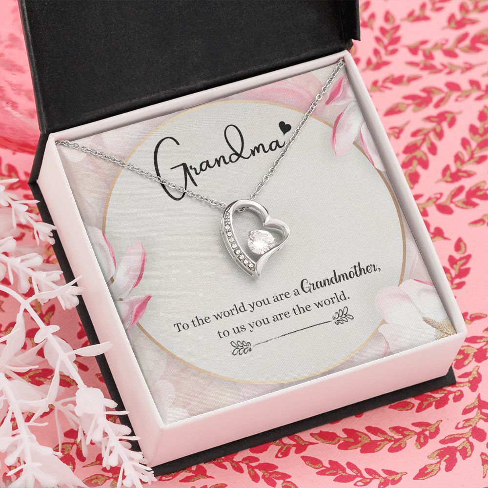 To My Grandma Necklace, Gift for Grandmother Necklace, Mothers Day Gift For Grandma Nana, Grandma Jewelry From Grandchildren GrandKids , Jewelry Box Gift For Grandma Grandmother8 Forever Love Necklace