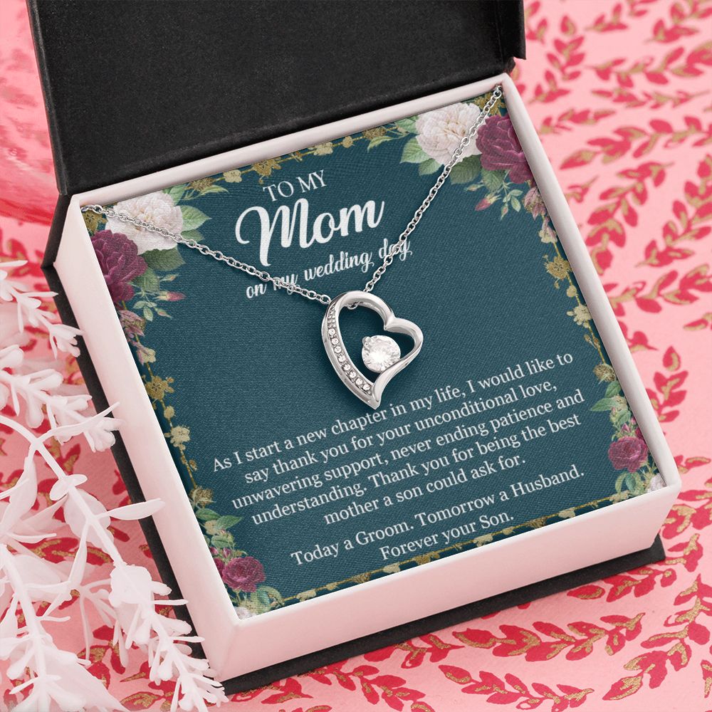To My Mom Necklace, Gift For Mom, Mother's Day Gift from Daughter, Mom Jewelry Gift for Mothers Day, Birthday Gift for Mother, Moms Gift from Daughter Son, Necklace for Mom Mother 3 Forever Love Necklace