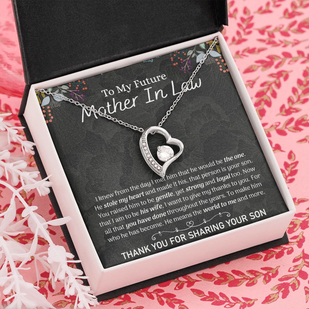 Future Mother In Law Sunflower Bracelet, Mother In Law To Be Gifts, Soon To Be Mother In Law Gifts, Future Mother In Law Birthday Gift Forever Love Necklace