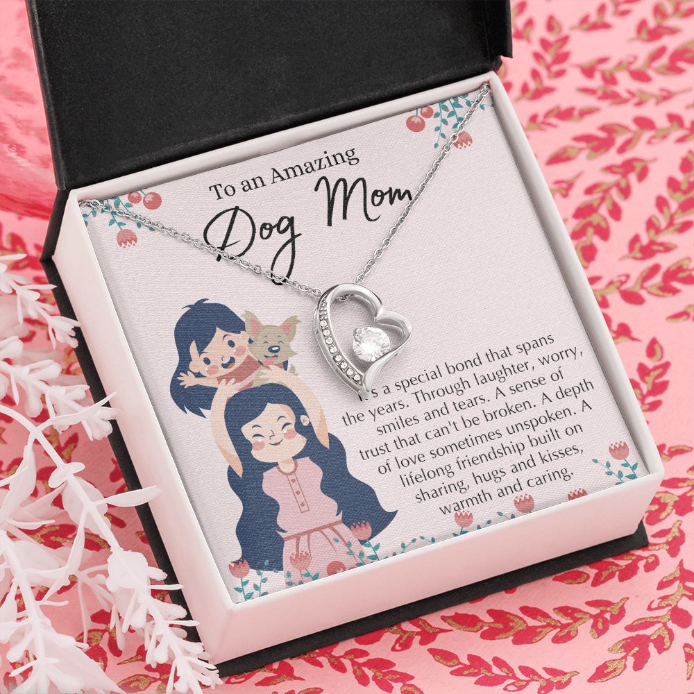 Love Knot Necklace, Dog Mom Gift For Mother's Day, Dog Mom Necklace For Women, Dog Mama Sentimental Gift, Dog Lover Gifts For Her, Unique Forever Love Necklace