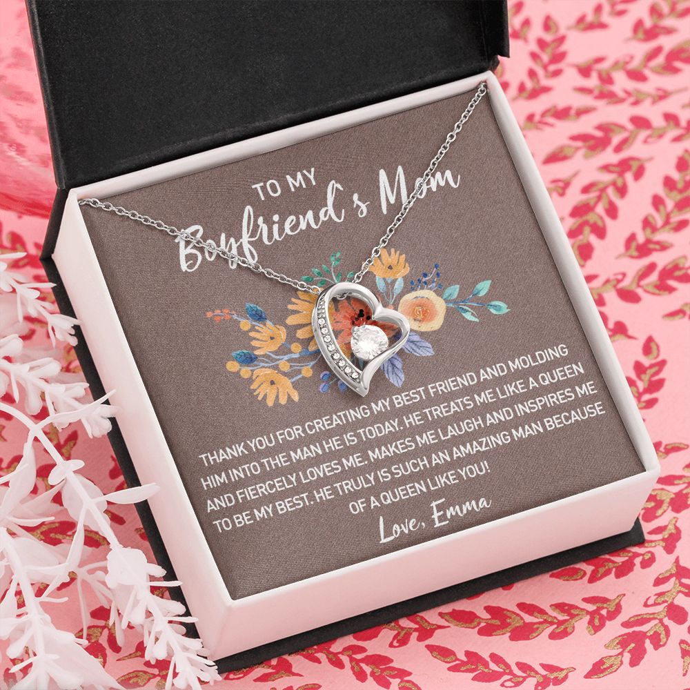 Gift for Boyfriend's Mom, Boyfriend Mom Gift, To My Boyfriends Mom's Gift, Mother's Day Gift for Boyfriends Mom, Boyfriend Mom Forever Love Necklace