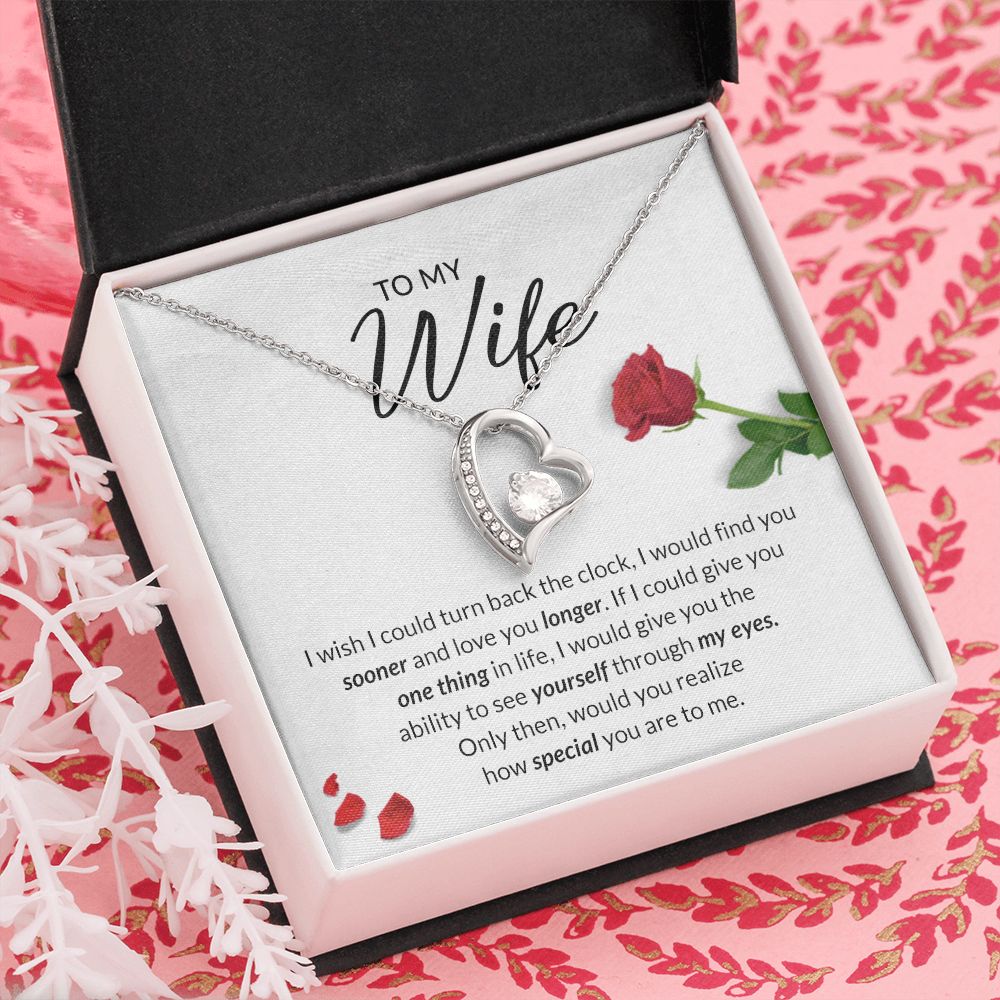 Birthday Gifts For Wife, Necklace Gifts For Wife From Husband, To My Wife Jewelry For Women , To My Wife Necklace  from Husband Wedding Anniversary Present For Wife, Beautiful Wife Jewelry Christmas22 Forever Love Necklace