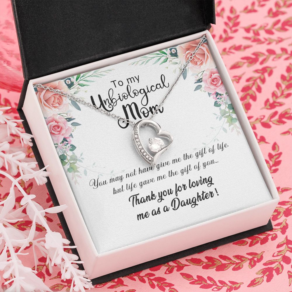 Unibological Necklace, Jewelry for Women, Future Mother in Law Gifts from Daughter in Law, Mother of Bride Gifts For Mother in Law, Birthday Gifts For Mother In Law From Daughter In Law Forever Love Necklace